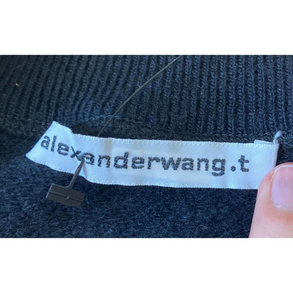 NEW Alexander Wang V Neck Sweater Size Medium Women’s Black Pullover - Picture 3 of 6